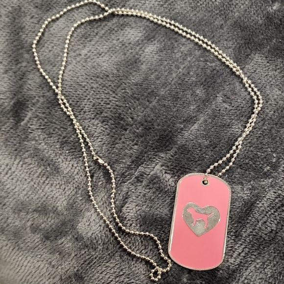 Victoria's Secret Pink Dog Tag Necklace - Picture 2 of 2